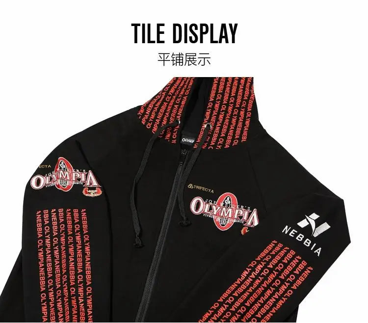 2025 Latest 60th Anniversary Olympia Embroidered Hoodie Sweater Fitness Bodybuilding Athlete